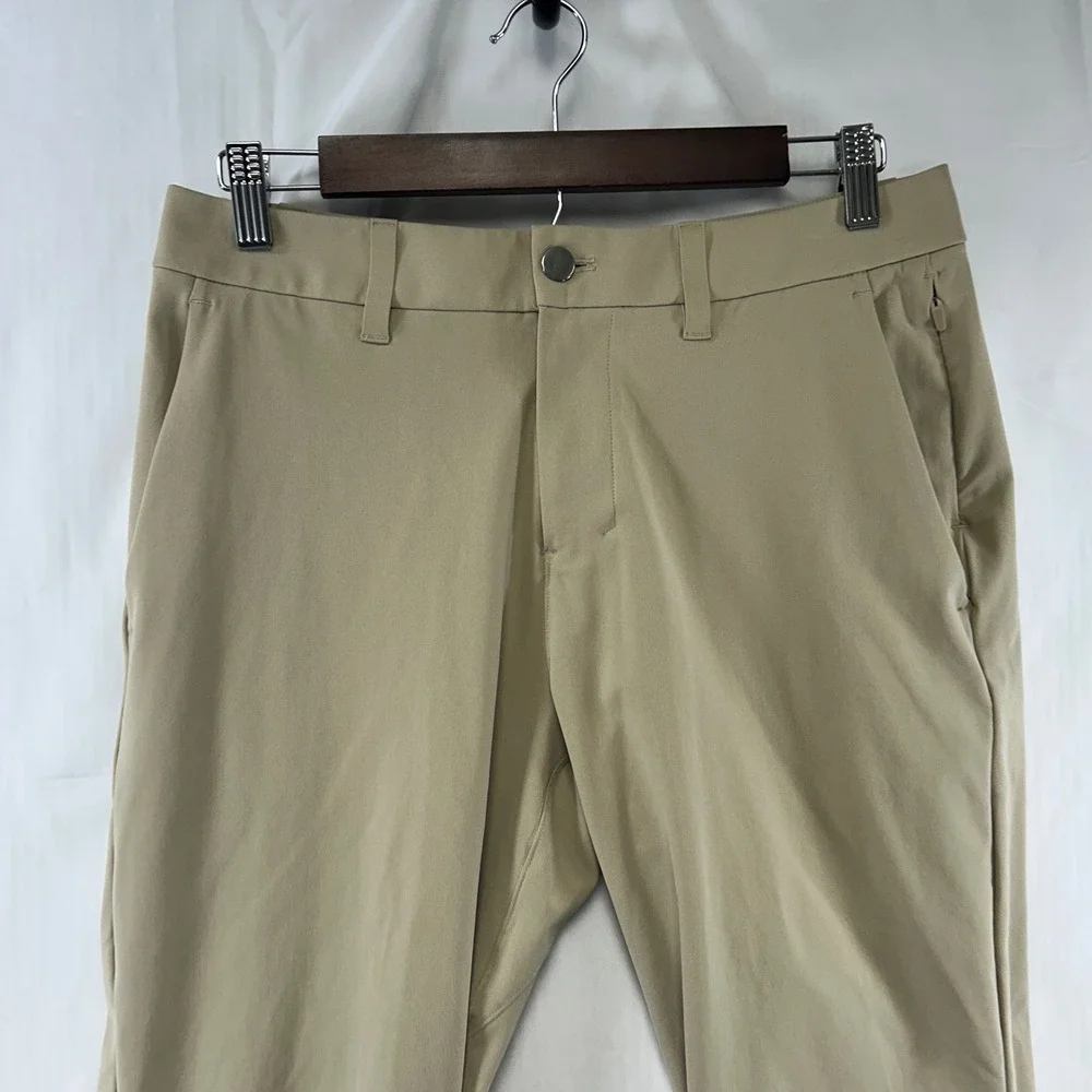 Lululemon Commission Slim-Fit Pant Mens 30 Khaki Tan Warpstreme Chino LM5AO4S